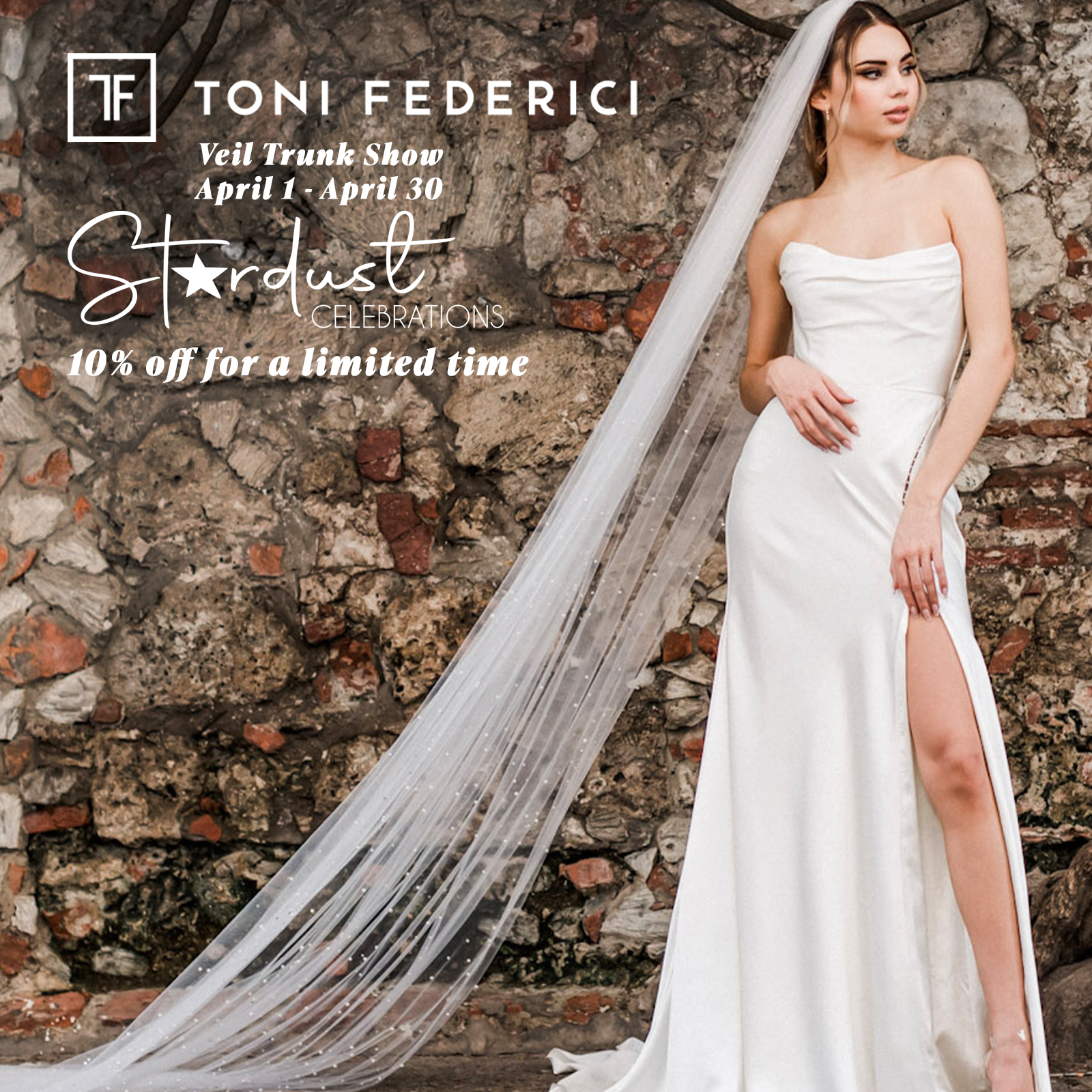 Toni Federici Veil Trunk Show: April 2023. Desktop Image