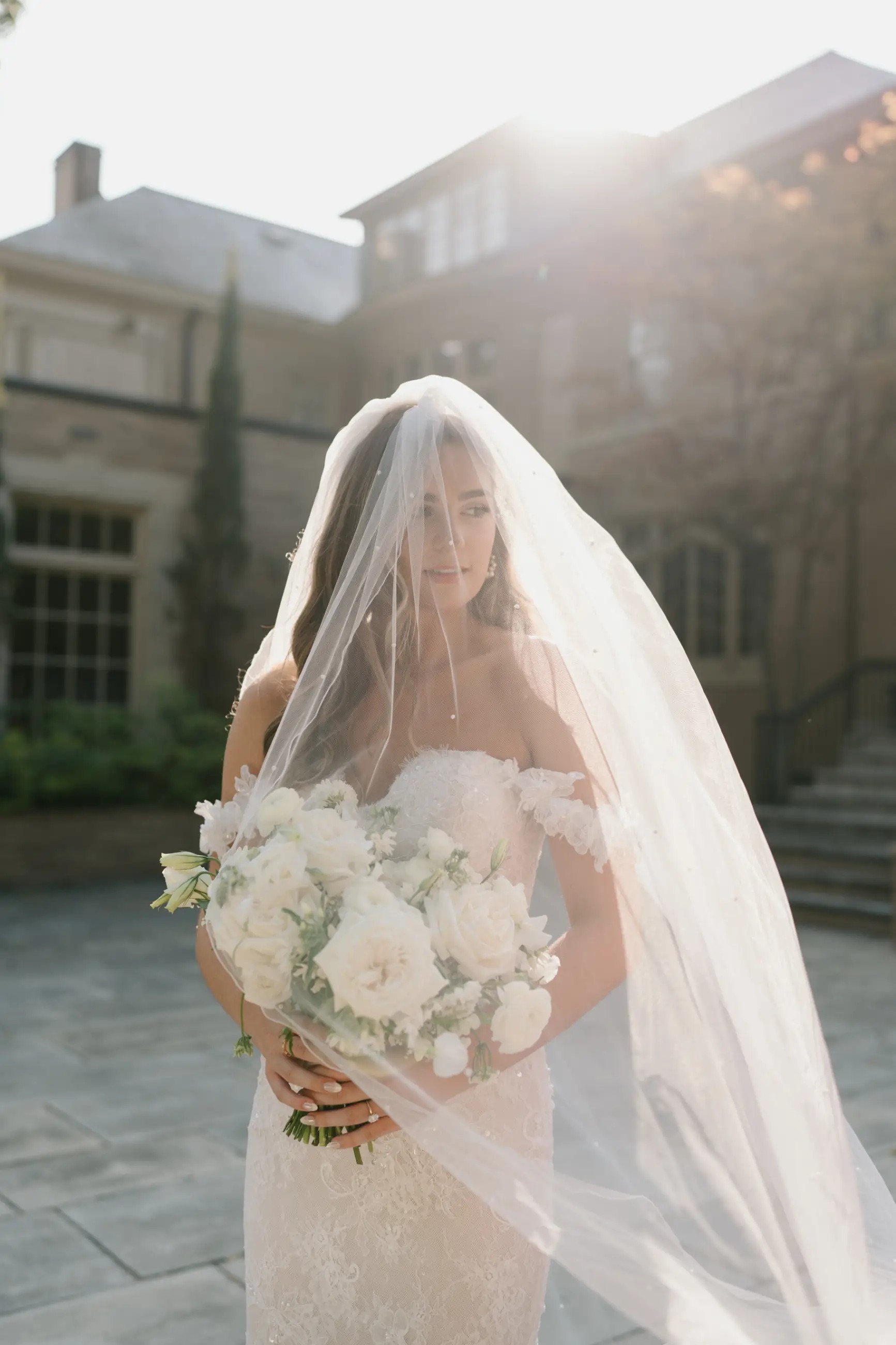 Elevate Your Bridal Look with Stunning Accessories and Veils from Our Dallas Salon. Mobile Image